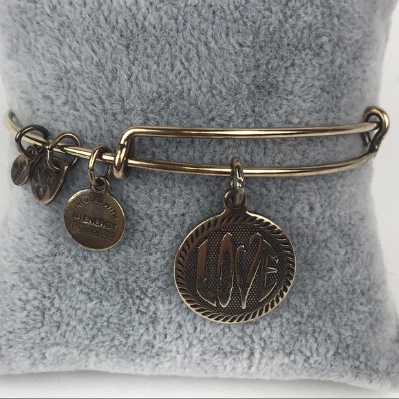 Alex & Ani Love Bracelet 2014 Gold-Tone - Picture 3 of 7